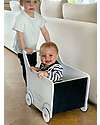 Childhome Carrello Portagiochi in Legno con Lavagna, Bianco - Perfetto per i primi passi! Carrello Primi Passi