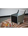 Childhome Carrello Portagiochi in Legno con Lavagna, Grigio Ghiaccio - Perfetto per i primi passi! Carrello Primi Passi