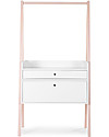 Childhome Cassettiera/Fasciatoio Convertibile Nordic Acacia, Bianco - Si trasforma in scrivania! Cassettiere