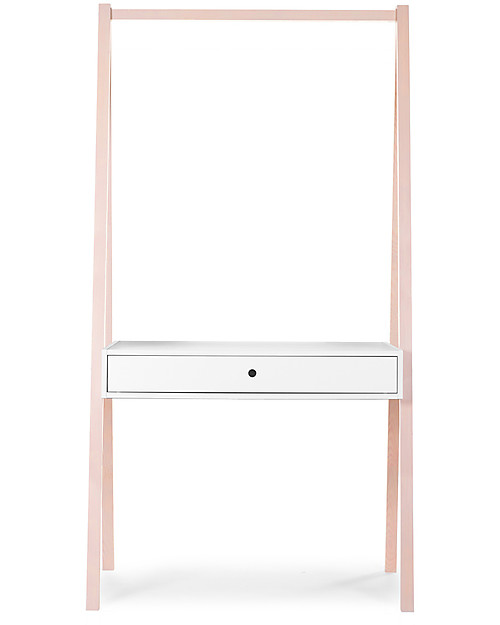 Childhome Cassettiera/Fasciatoio Convertibile Nordic Acacia, Bianco - Si trasforma in scrivania! Cassettiere