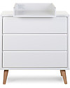 Childhome Cassettiera Retro Rio - 3 Cassetti + Fasciatoio Cassettiere