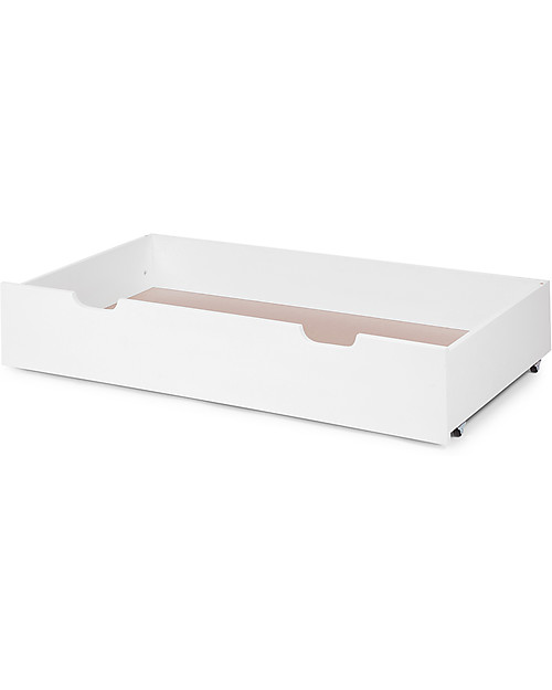 Childhome Cassettone per Lettino con Sbarre in Legno di Faggio 60 x 120 cm, Bianco Lettini con Sbarre