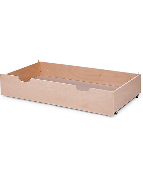 Childhome Cassettone per Lettino con Sbarre in Legno di Faggio 60 x 120 cm, Legno naturale Lettini con Sbarre