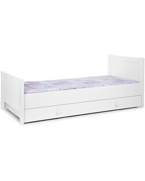 Childhome Cassettone per Letto Singolo Flemish, Bianco - 90 x 200 cm Letti Singoli