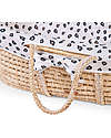 Childhome Cesta Portabebè Moses con Materasso + Rivestimento + Maniglie - 84x47 cm - Leopardato Culle e Ceste