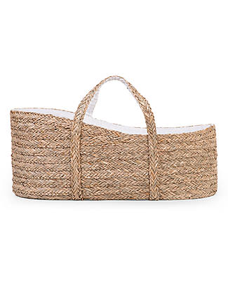 Childhome Cesta Portabebè Moses con Materasso + Rivestimento + Maniglie - 84x47 cm - Naturale Culle e Ceste