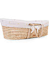 Childhome Cesta Portabebè Moses con Materasso + Rivestimento + Maniglie - 84x47 cm - Pois Culle e Ceste