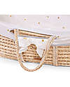 Childhome Cesta Portabebè Moses con Materasso + Rivestimento + Maniglie - 84x47 cm - Pois Culle e Ceste
