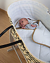 Childhome Cesta Portabebè Moses Natural con Materasso + Rivestimento + Maniglie - 84x45 cm Culle e Ceste
