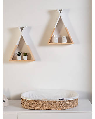 Childhome Cesta Portabebè - Naturale - Include Materasso e Rivestimento - 71x53x12 cm Culle e Ceste