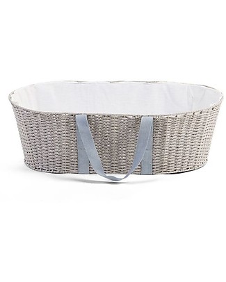 Childhome Cesta Portabèbè Moses Natural con Materasso, Rivestimento e Maniglie - 81 x 43 cm Culle e Ceste
