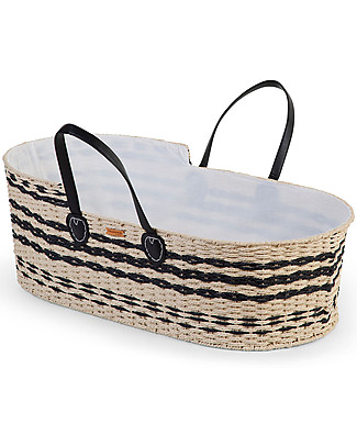 Childhome Cesta Portabèbèb Moses Natural con Materasso + Rivestimento + Maniglie - 84x45 cm Culle e Ceste