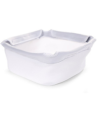 Childhome Cesto Portaoggetti per Seggiolone Evolu, Bianco - 24x15 cm Contenitori Porta Giochi_