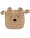 Childhome Cesto Portaoggetti Teddy Beige - 25x20x20 cm - Ultra-morbido! Contenitori Porta Giochi