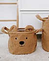 Childhome Cesto Portaoggetti Teddy Beige - 25x20x20 cm - Ultra-morbido! Contenitori Porta Giochi