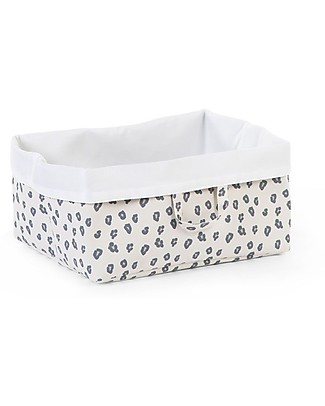 Childhome Contenitore con Manici in Fantasia Leopardo - 40x30x20 cm Contenitori Portaoggetti