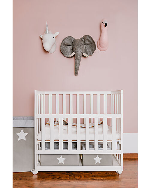 Childhome Contenitore Grigio con Stella - 40x30x20 cm Contenitori Portaoggetti