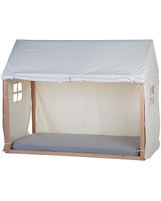 Childhome Cover Tipi per Struttura Letto Casetta Childhome, Bianco - 90 x 200 cm Letti Montessori