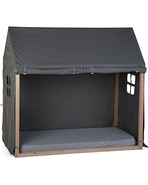 Childhome Cover Tipi per Struttura Letto Casetta ChildWood - Grigio Scuro  - 70 x 140 cm Letti Montessoriani