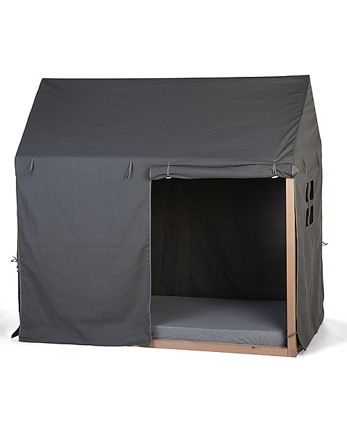 Childhome Cover Tipi per Struttura Letto Casetta ChildWood - Grigio Scuro  - 70 x 140 cm Letti Montessoriani