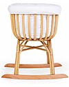 Childhome Culla a Dondolo in Rattan con Materasso e Rivestimento - Naturale - 90x50x70 cm Culle e Ceste