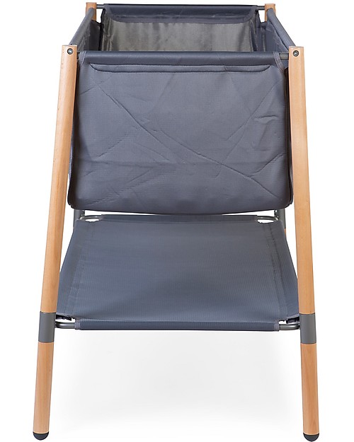 Childhome Culla Evolux in Legno e Retina Traspirante, Natural/Antracite - 50x90 cm Culle e Ceste