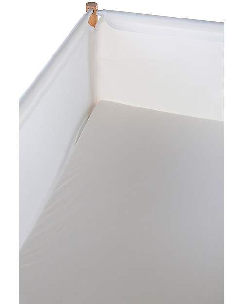 Childhome Culla Evolux in Legno e Retina Traspirante, Natural/Bianco - 50x90 cm Culle e Ceste