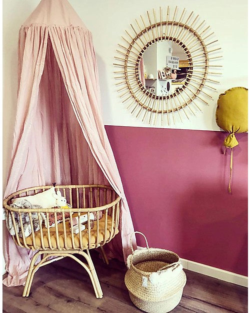 Childhome Culla in Rattan con Materasso, Naturale - 90 x 50 x 70 cm Culle e Ceste