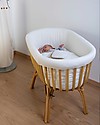 Childhome Culla in Rattan con Materasso, Naturale - 90 x 50 x 70 cm Culle e Ceste