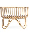 Childhome Culla in Rattan con Materasso - Naturale - 90 x 50 x 70 cm Culle e Ceste