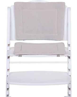 Childhome Cuscini Tricot per Seggiolone Evolutivo Lambda 2 e 3, Grigio Chiaro - Set di 2 Seggioloni