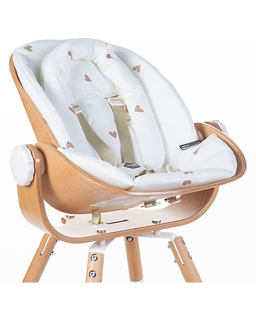 Childhome Cuscino per Seggiolone Evolutivo Evolu con Riduttore - Cuori Accessori per Seggioloni