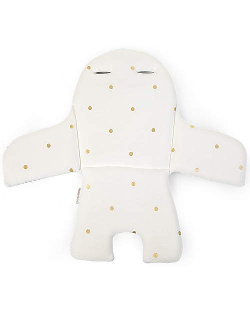 Childhome Cuscino per Seggiolone Evolutivo Evolu2 e Evolu One.80° - Pois Dorati Accessori per Seggioloni