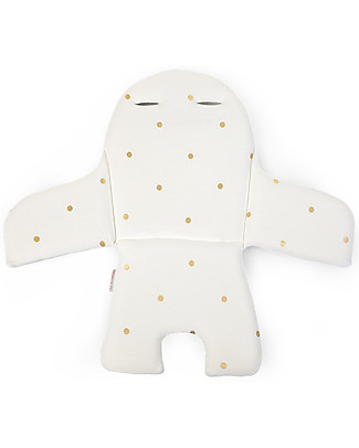 Childhome Cuscino per Seggiolone Evolutivo Evolu2 e Evolu One.80° - Pois Dorati Accessori per Seggioloni
