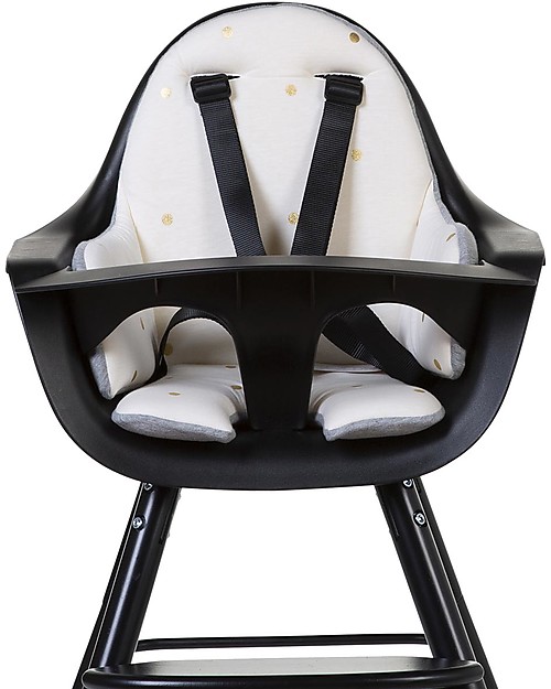 Childhome Cuscino per Seggiolone Evolutivo Evolu2 e Evolu One.80° - Pois Dorati Accessori per Seggioloni