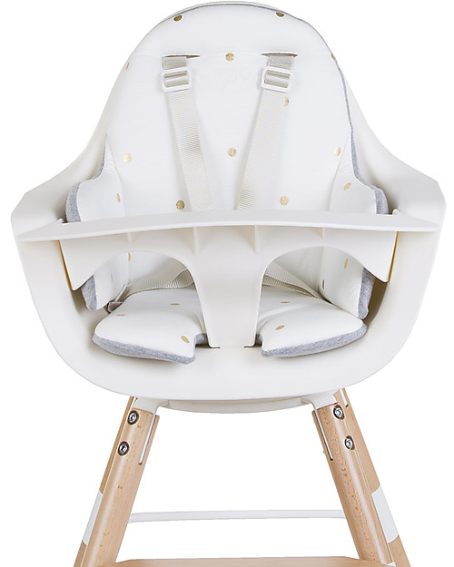 Childhome Cuscino per Seggiolone Evolutivo Evolu2 e Evolu One.80° - Pois Dorati Accessori per Seggioloni