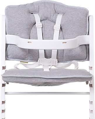 Childhome Cuscino per Seggiolone Evolutivo Lambda 2 e 3, Grigio Chiaro - Set di 2, 100% jersey di cotone Seggioloni Pappa