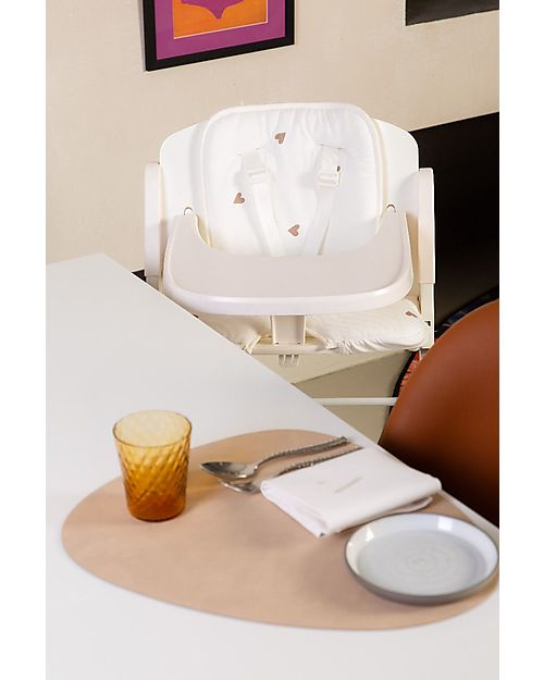 Childhome Cuscino per Seggiolone Evosit e Lambda - Jersey - Cuori Accessori per Seggioloni