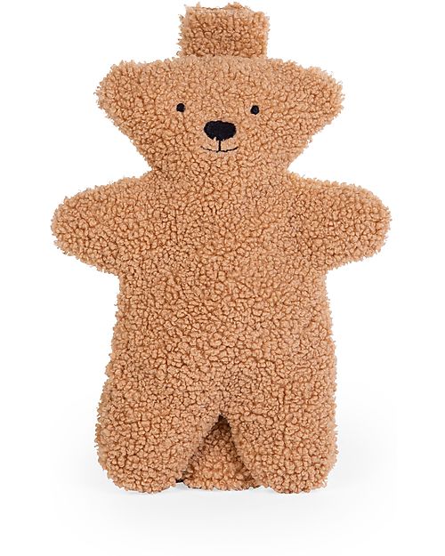 Childhome Cuscino Teddy Marrone per Cintura Auto - Chiusura a Strappo - Super Soffice! Accessori Seggiolini Auto