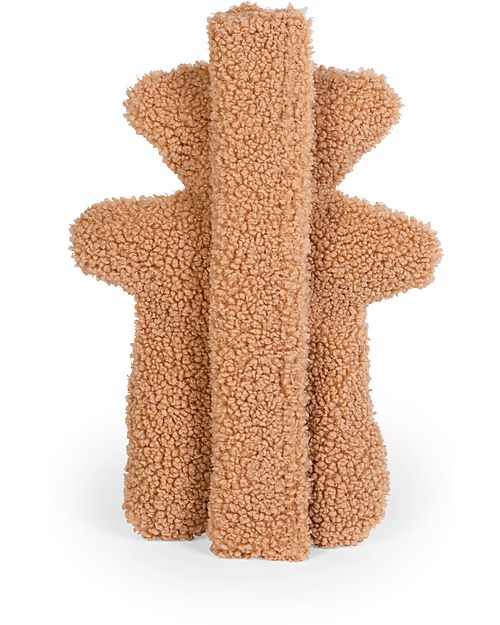 Childhome Cuscino Teddy Marrone per Cintura Auto - Chiusura a Strappo - Super Soffice! Accessori Seggiolini Auto