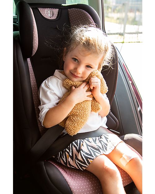 Childhome Cuscino Teddy Marrone per Cintura Auto - Chiusura a Strappo - Super Soffice! Accessori Seggiolini Auto