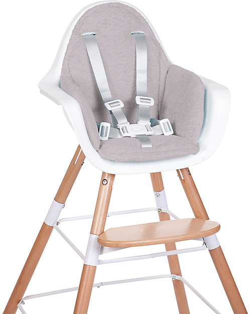 Childhome Cuscino Tricot per Seggiolone Evolutivo Evolu 2 Chair - Grigio Pastello Accessori per Seggioloni