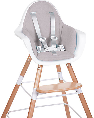 Childhome Cuscino Tricot per Seggiolone Evolutivo Evolu 2 Chair - Grigio Pastello Seggioloni Pappa