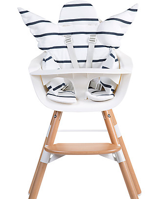 Childhome Cuscino Universale Angelo Marin, Righe Bianco+Blu - 100% jersey di cotone Accessori per Seggioloni
