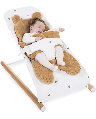 Childhome Cuscino Universale Orsacchiotto - Beige - Con magneti per agganciare le zampine! Seggioloni