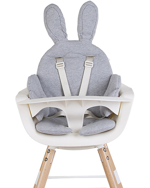 Childhome Cuscino Universale per Seggiolone Coniglietto - Grigio Accessori per Seggioloni