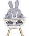 Childhome Cuscino Universale per Seggiolone Coniglietto - Grigio Accessori per Seggioloni