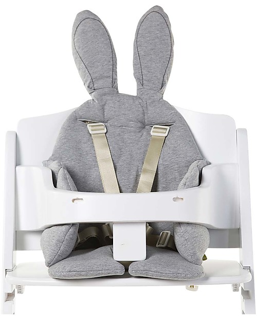 Childhome Cuscino Universale per Seggiolone Coniglietto - Grigio Accessori per Seggioloni