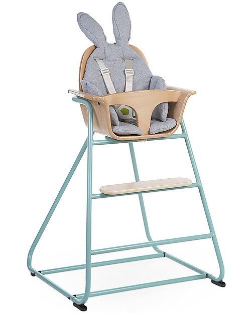 Childhome Cuscino Universale per Seggiolone Coniglietto - Grigio Accessori per Seggioloni