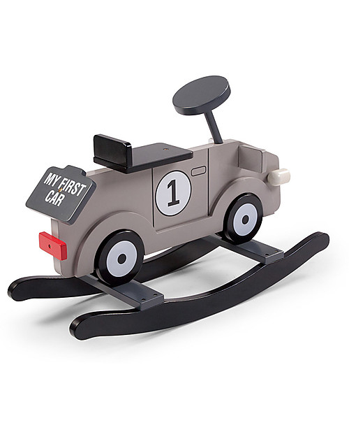 Childhome Dondolo La Mia Prima Macchina, Grigio - Design e divertimento, da 1 anno in su! Cavalcabili